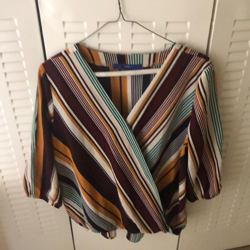Striped, button down size small women’s blouse.